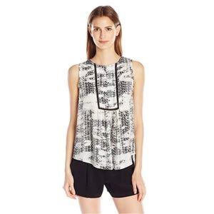 Parker Black White and Grey Silk Blouse